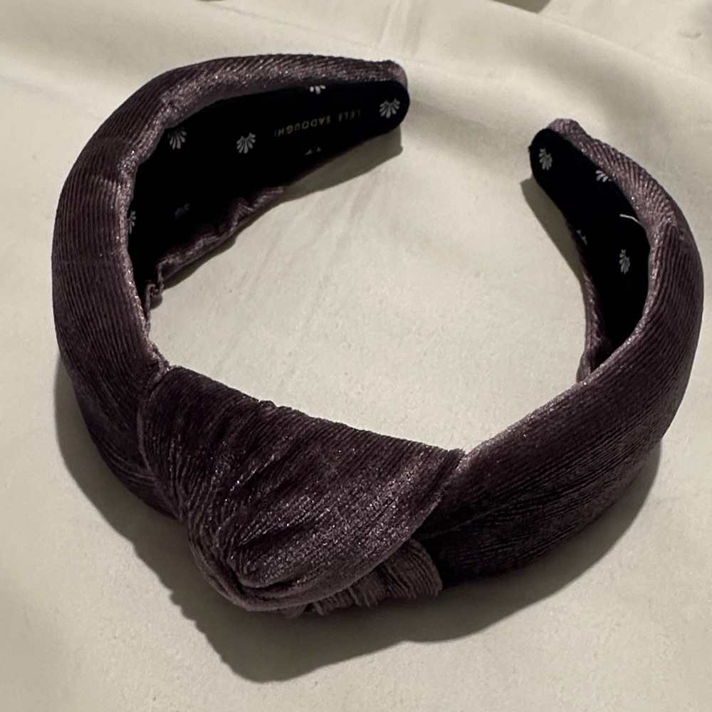 Lele Sadoughi purple velvet headband